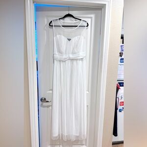 Candalite Long White Sparkly Dress